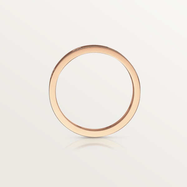 Love ring, small model, 8 diamonds Rose gold, diamonds