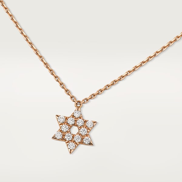 Symbols necklace Rose gold, diamonds