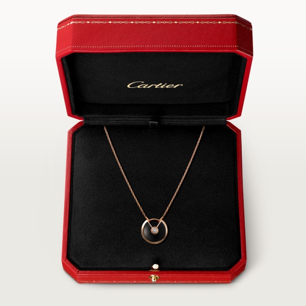Amulette de Cartier Kette SM Roségold, Onyx, Diamant
