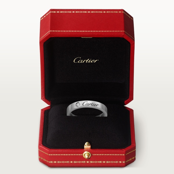 C de Cartier Trauring Platin, Diamant