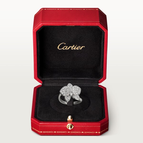 Anillo Caresse d'Orchidées par Cartier Oro blanco, diamantes
