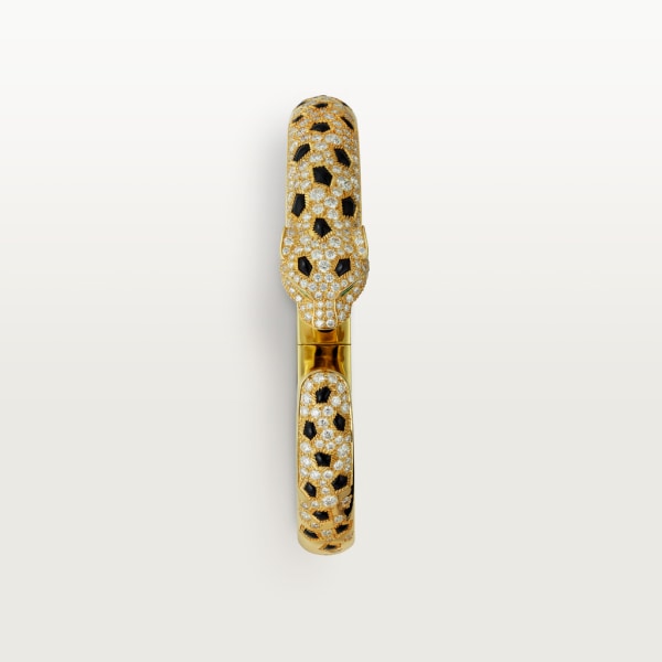 Pulsera Panthère de Cartier Oro amarillo, esmeraldas, ónix, diamantes