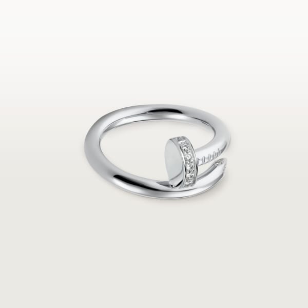 Juste un Clou ring, classic model, diamonds White gold, diamonds