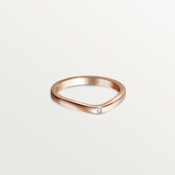 Ballerine wedding band Rose gold, diamonds