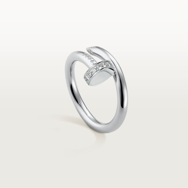 Juste un Clou ring, classic model, diamonds White gold, diamonds