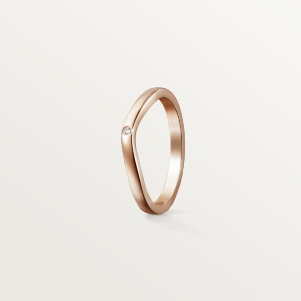 Ballerine wedding band Rose gold, diamonds