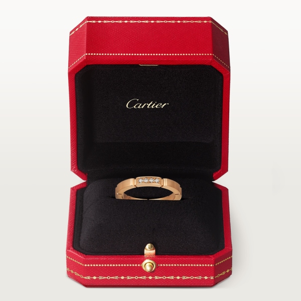Maillon Panthère wedding ring Rose gold, diamonds