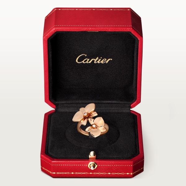 Bague Caresse d'Orchidées par Cartier Or rose, diamants