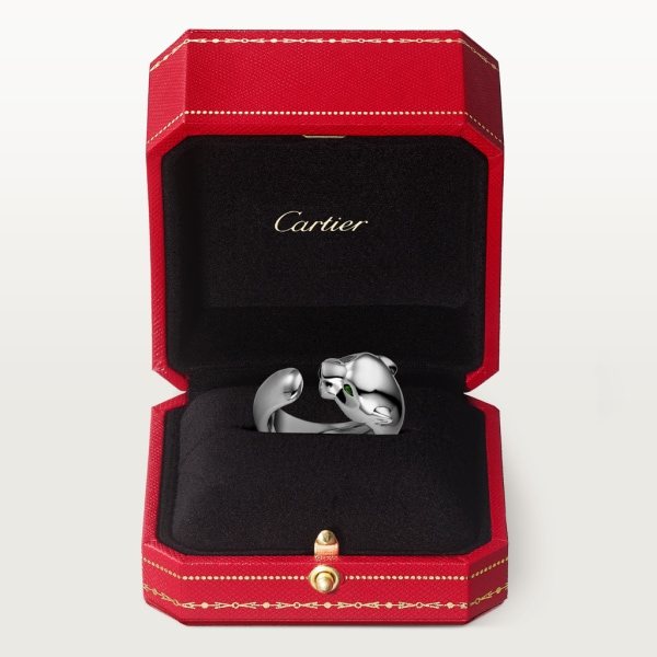 Panthère de Cartier ring White gold, tsavorite garnets, onyx