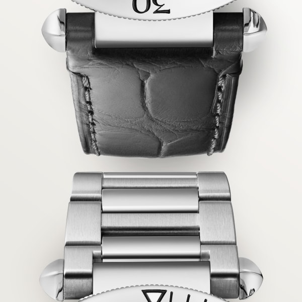 Reloj Pasha de Cartier 41 mm, cronógrafo, movimiento automático, acero, brazalete de metal y correa de piel intercambiables