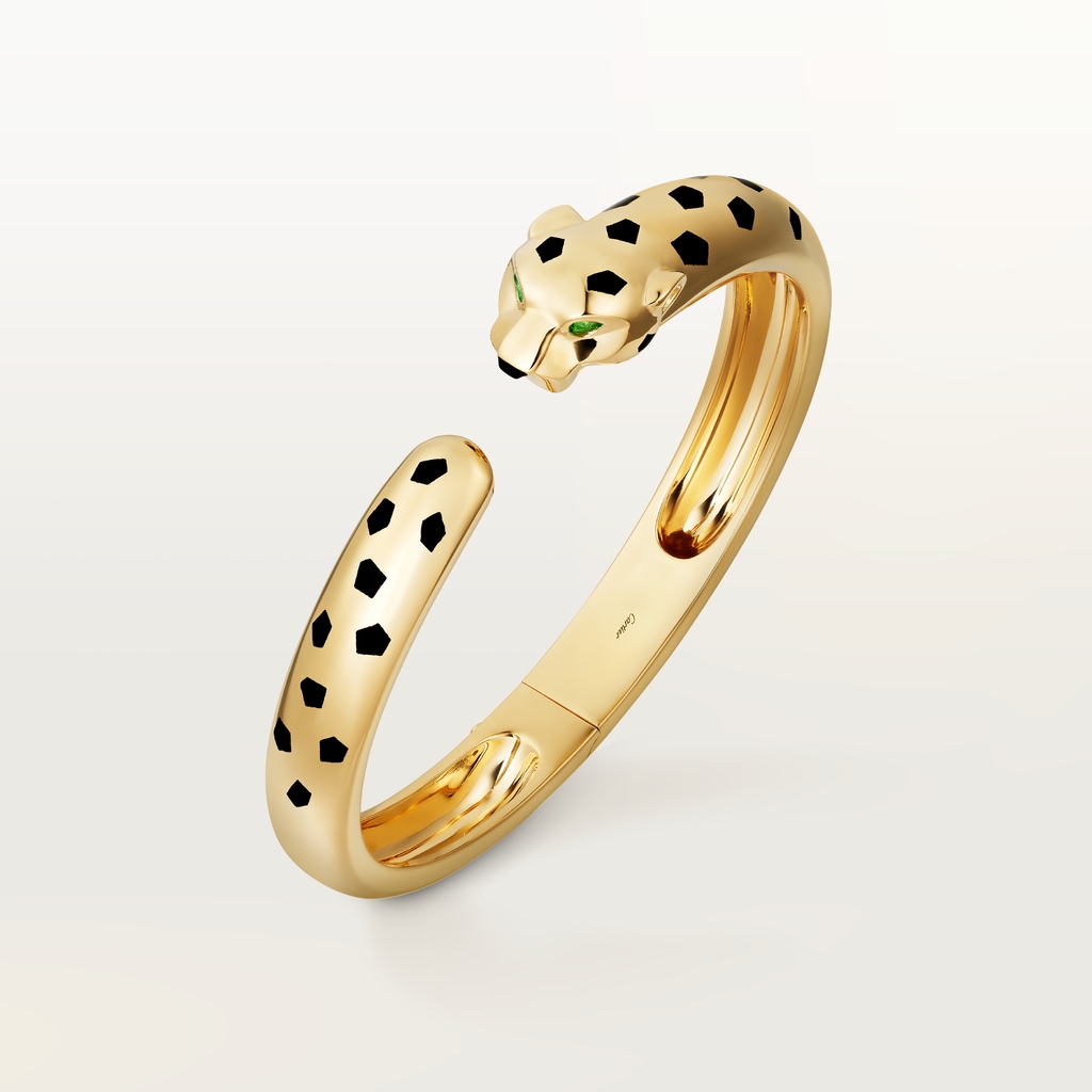 Panthère de Cartier braceletYellow gold, tsavorite garnets, onyx