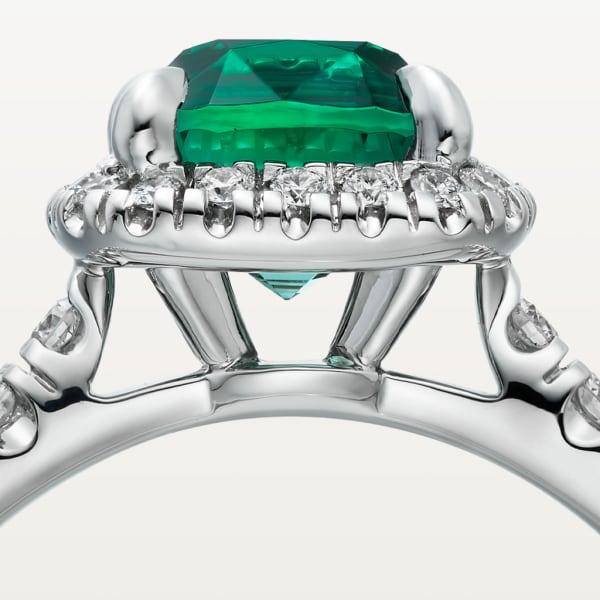 Cartier Destinée Solitaire Farbedelstein Platin, Smaragd, Diamanten