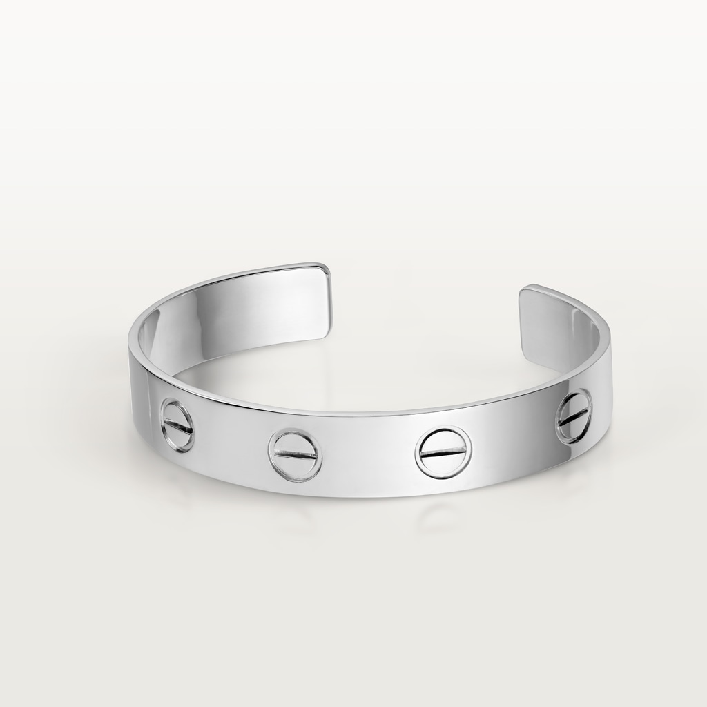 Bracelet Love, ouvert, grand modèleOr gris