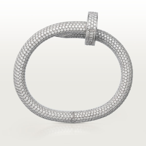 Bracelet Juste un Clou Grand Modèle Or gris, diamants