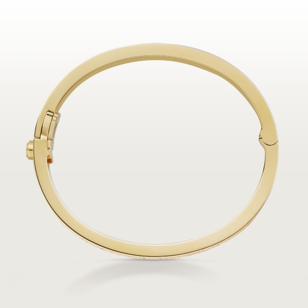 Pulsera Love, tamaño clásico, pavé Oro amarillo, diamante