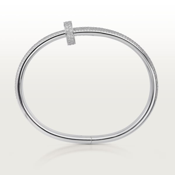 Juste un Clou bracelet, double, semi-paved White gold, diamonds