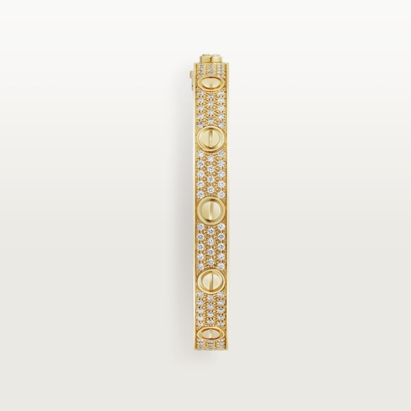 Bracelet Love, modèle classique, pavé Or jaune, diamants