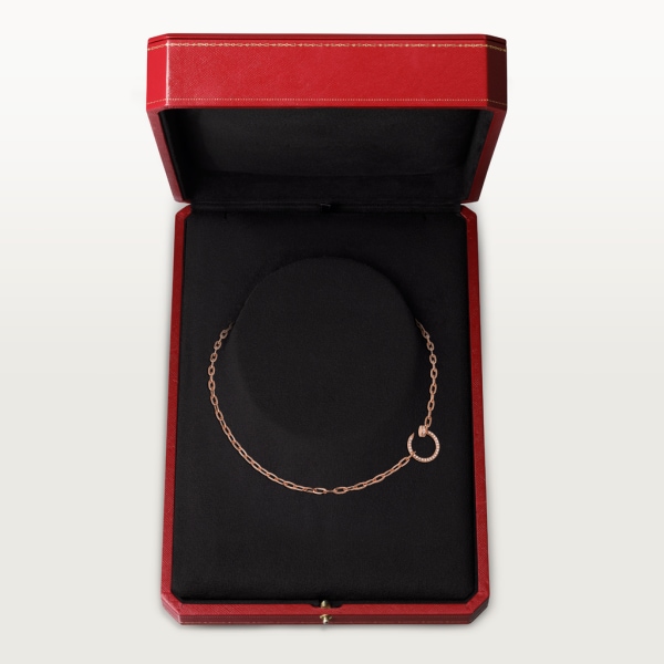 Juste un Clou necklace, paved  Rose gold, diamonds