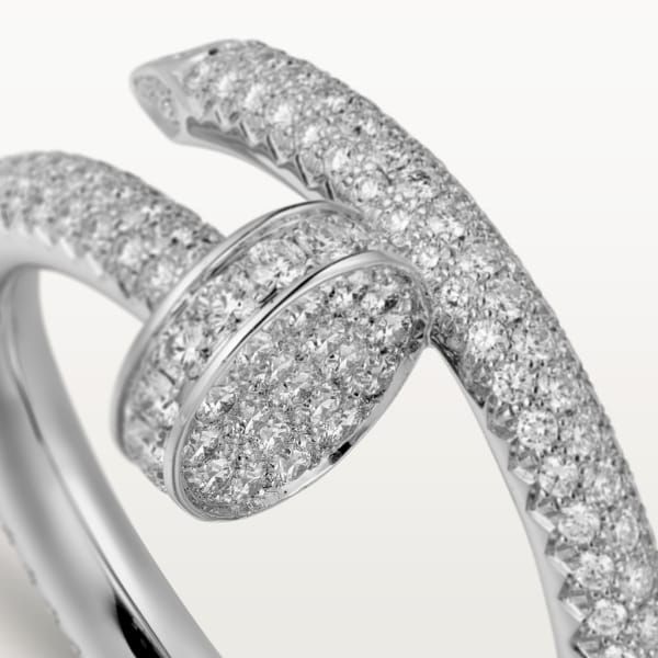 Juste un Clou ring, classic model, paved White gold, diamonds