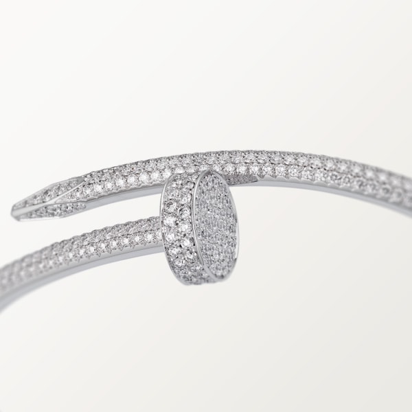 Cartier nail bracelet white gold with diamonds sale