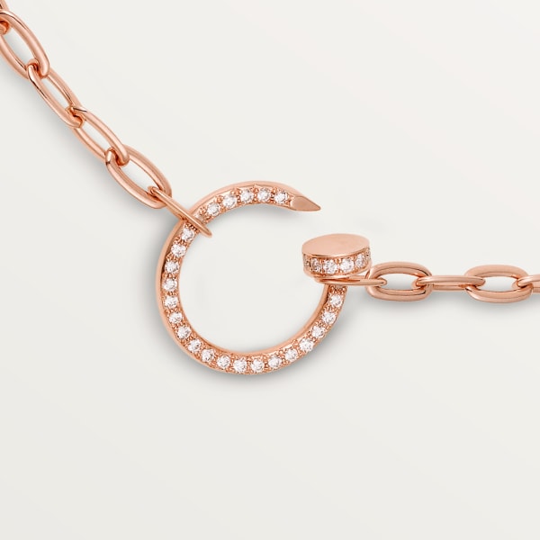 Juste un Clou Collier, ausgefasst  Roségold, Diamanten