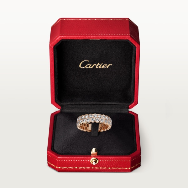 Alianza Broderie de Cartier Oro rosa, diamantes