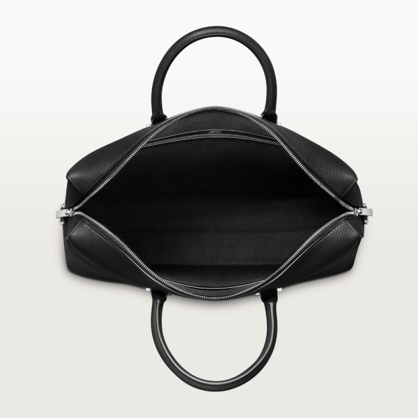 Portadocumentos Must de Cartier Piel de becerro color negro, acabado paladio