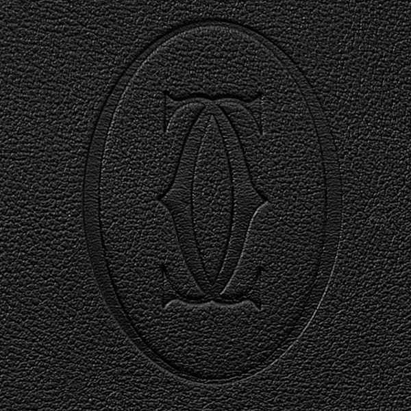 Bolso portafolios, Must de Cartier Piel de becerro color negro, acabado paladio