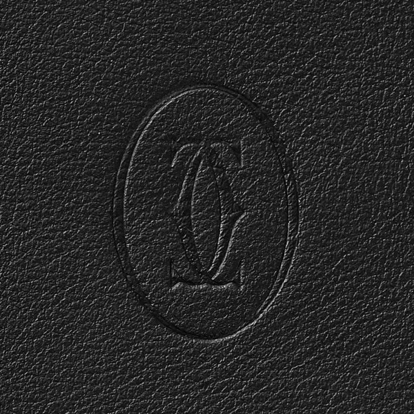 Bolso de mano multidivisa, Must de Cartier Piel de becerro color negro, acabado paladio