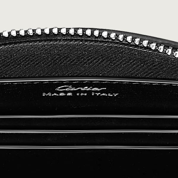 Pochette Must de Cartier tamaño pequeño Piel de becerro color negro, acabado paladio