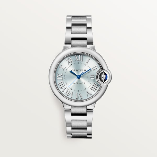 Ballon Bleu de Cartier watch 33 mm, automatic movement, steel