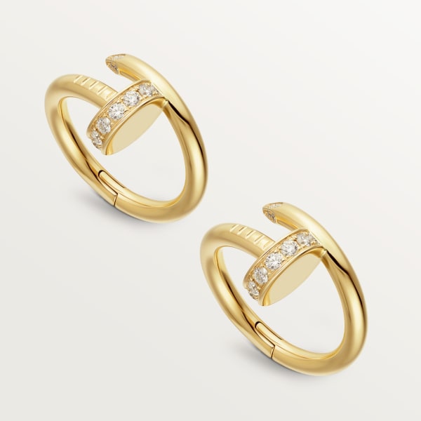 Juste un Clou cufflinks Yellow gold, diamonds