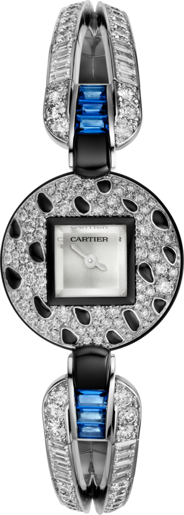 Panthère Jewellery Watches21.66 mm, quartz movement, white gold, diamonds, sapphires, onyx