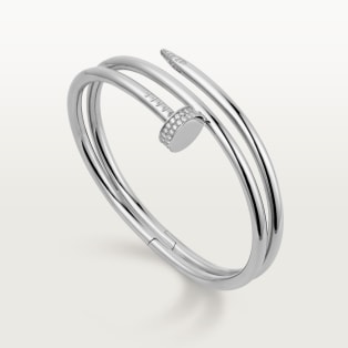 Juste un Clou bracelet, double, diamonds White gold, diamonds