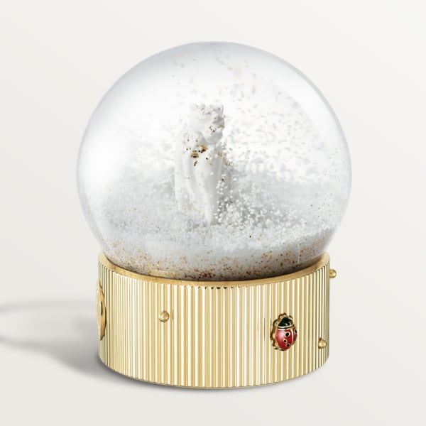 Bola de nieve Diabolo de Cartier Vidrio, metal lacado y acabado dorado