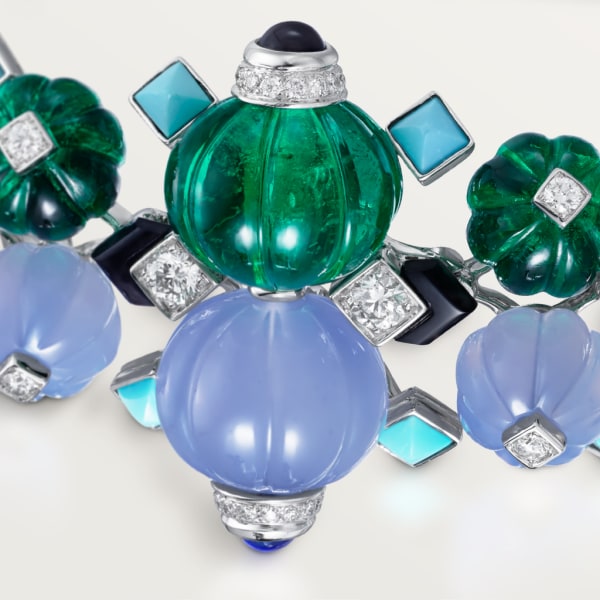 Creative Collection Bracelet White gold, emeralds, chalcedony, sapphire, onyx, turquoise, diamonds