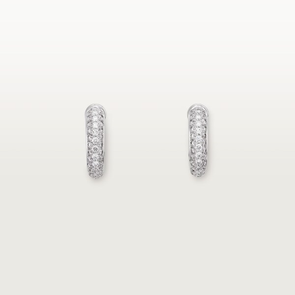 Etincelle de Cartier earrings, small model White gold, diamonds