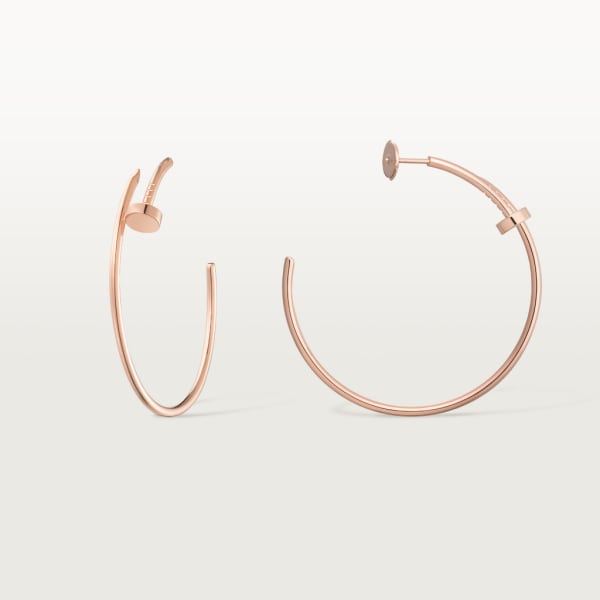 Juste un Clou hoop earrings, large model Rose gold