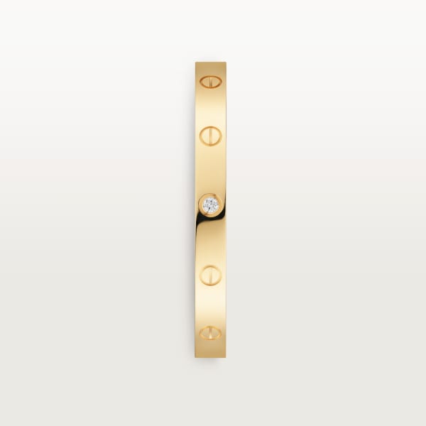 Love bracelet, open, classic model, 1 diamond Yellow gold, diamond