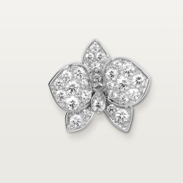 Pendientes Caresse d'Orchidées par Cartier Oro blanco, diamantes