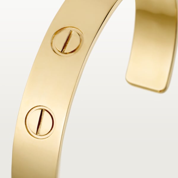 Love bracelet, open, large model Yellow gold