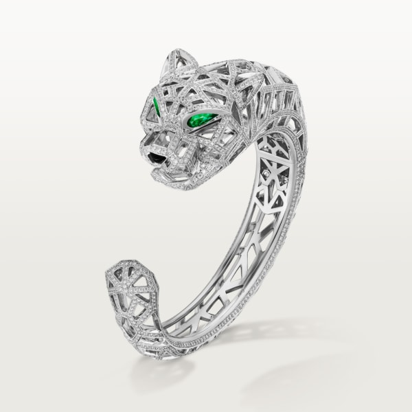 Panthère de Cartier bracelet White gold, onyx, emeralds, diamonds