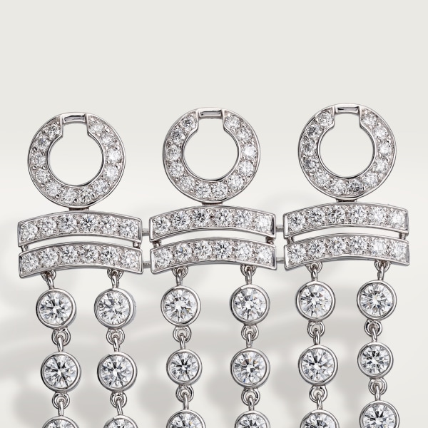 Bracelet Agrafe Or gris, diamants
