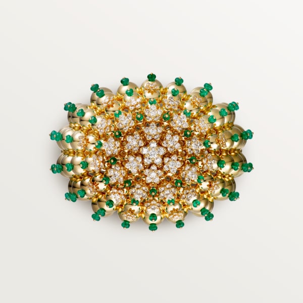 Bracelet Cactus de Cartier Or jaune, émeraudes, diamants