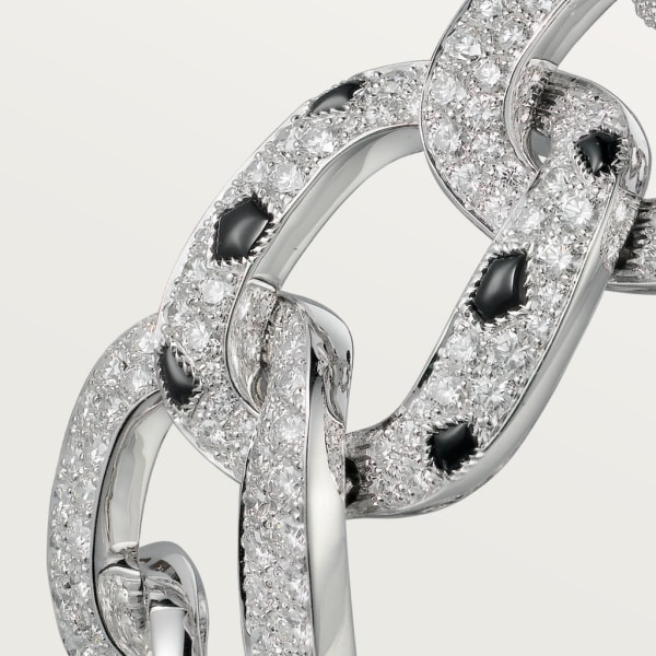 Bracelet Panthère de Cartier Or gris, émeraudes, onyx, diamants
