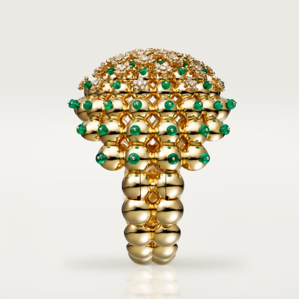 Cactus de Cartier Armreif Gelbgold, Smaragde, Diamanten