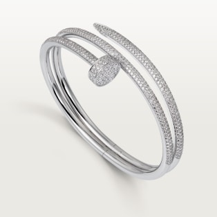 Juste un Clou bracelet, double, semi-paved White gold, diamonds