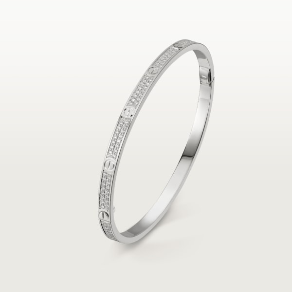 Bracelet Love, petit modèle, pavé Or gris, diamants
