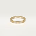 Anillo <span class='lovefont'>A </span>, tamaño mini, pavé Oro amarillo, diamante