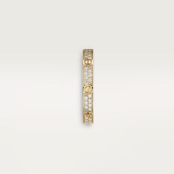 Anillo Love, tamaño mini, pavé Oro amarillo, diamante